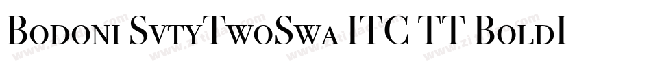 Bodoni SvtyTwoSwa ITC TT BoldIt字体转换
